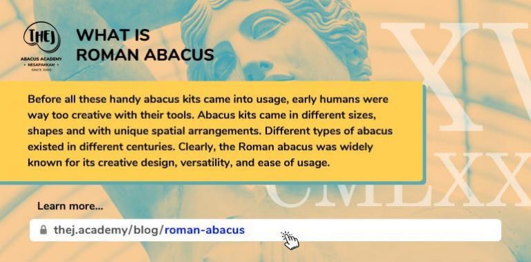 What is Roman Abacus - Thej Academy