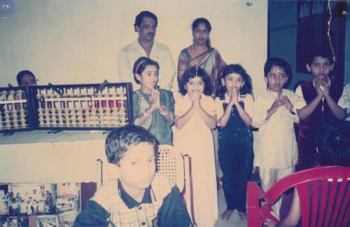 On the day of Enaguration i.e, 8-7-2000 children started programme with prayer - Thej Academy
