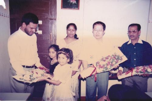 Mr Basheer Ahmed, Mr Fatah and Mr.Dinowong visiting our centre in the year 2000 - Thej Academy